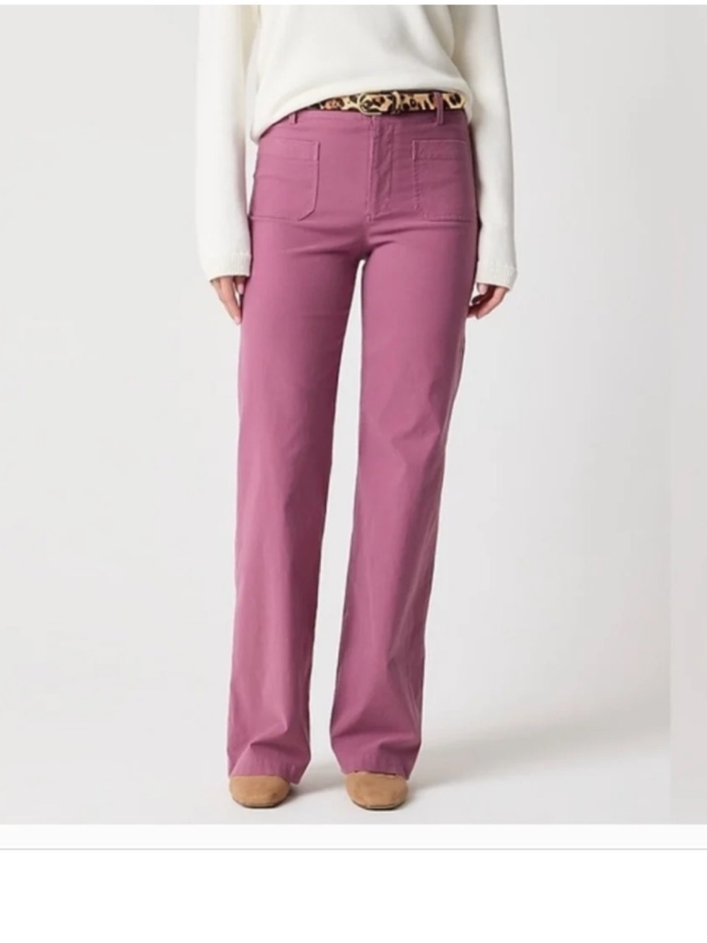 J. Crew NWT patch pocket Cotton Lizzie Pant dark pink women’s size 31P petite